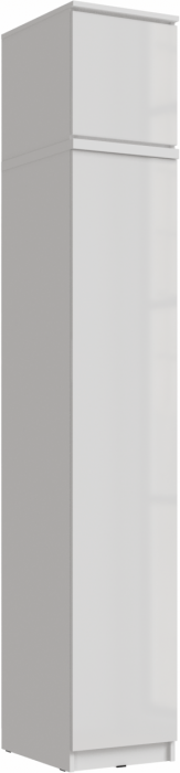 Челси Пенал 1 створка + антресоль 400 (Графит, Графит)