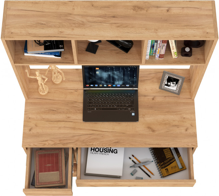 компьютерный стол Комфорт 12.77F, дуб крафт золотой