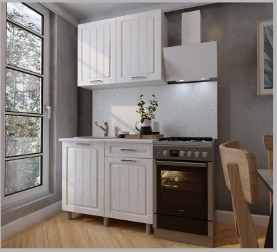 Кухонный гарнитур Луксор 1,0м Клен белый