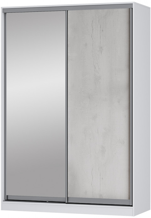 Шкаф-купе Мадрид, бетон пайн/белый