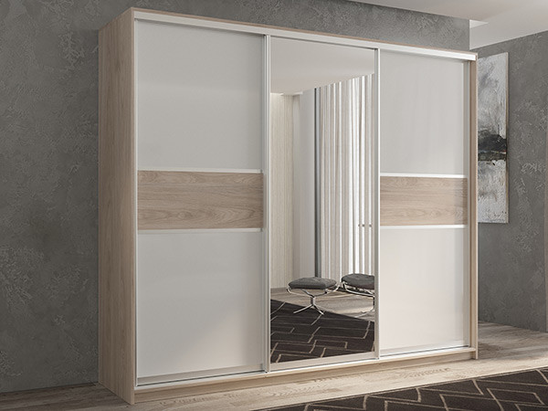 Шкаф-купе Кааппи 10 Кастелло Серый 210х60х230 см