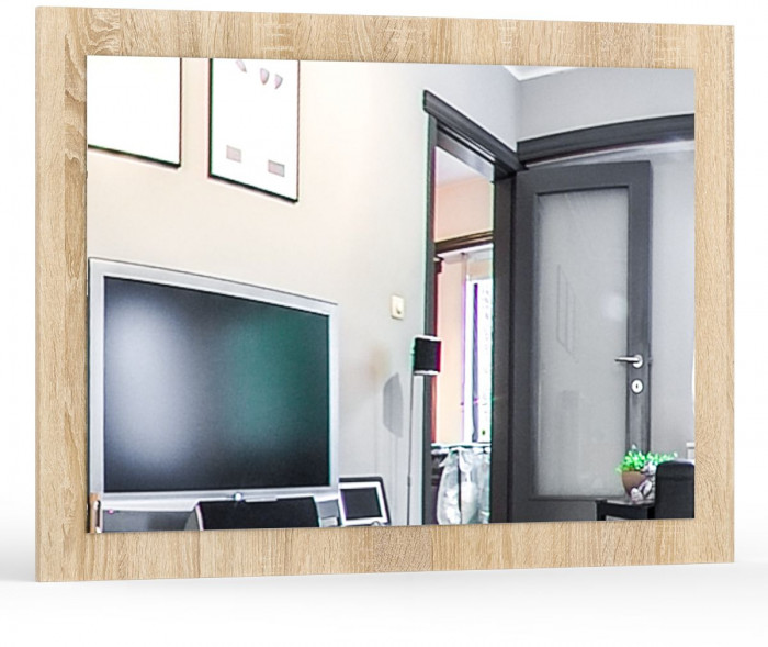 Камелия Комод + Зеркало, цвет дуб сонома, ШхГхВ 80х46,8х178 см., НЕ универсальная сборка