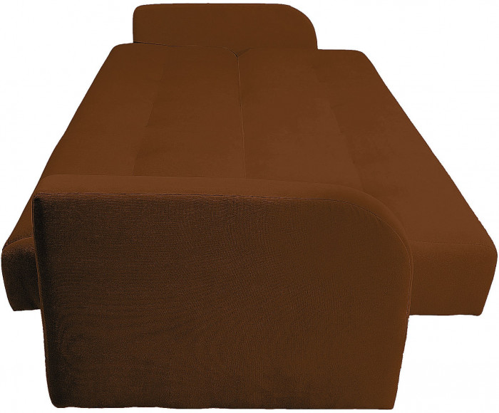 Раскладной диван-кровать, прямой, книжка, цвет коричневый, велюр, Лондон Люкс 120
