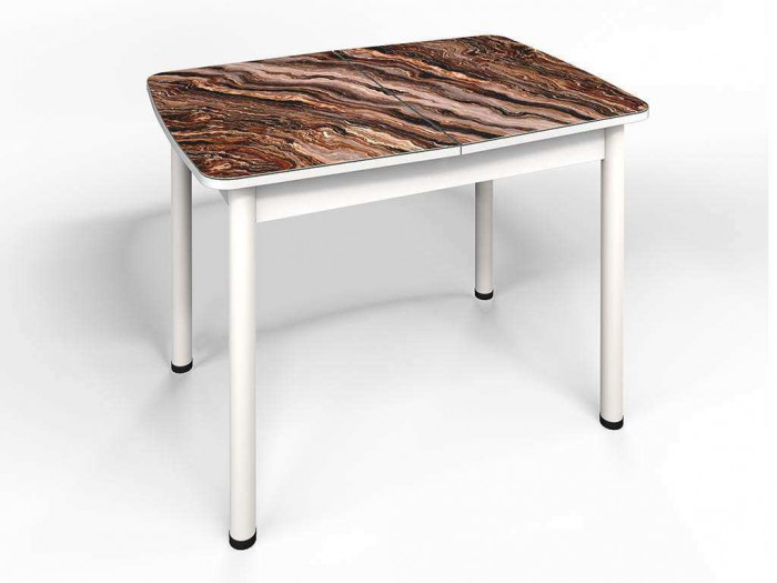 Стол СМ-8 Флорида ноги окрас круглый белый/серебро