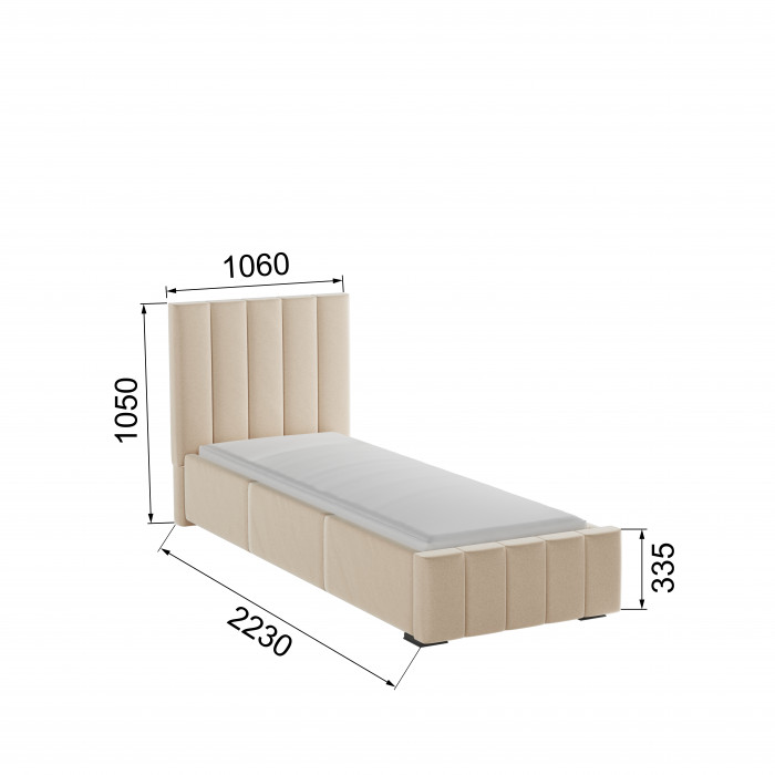 Нега Кровать интерьерная 900 бежевый, ПМ