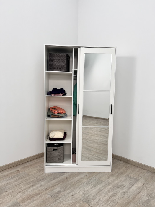 Шкаф-купе Стиль-2 1200, Дуб крафт серый/Дуб крафт белый