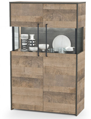 Трувор 13.306 Комод с витриной, дуб гранж песочный/интра