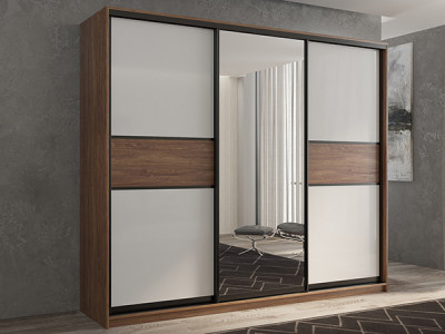 Шкаф-купе Кааппи 10 Морское Дерево Винтаж 210х45х230 см