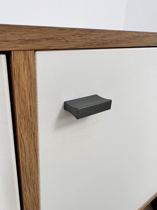 Тумба ТВ Парус-10 дуб крафт золотой/карбон латте