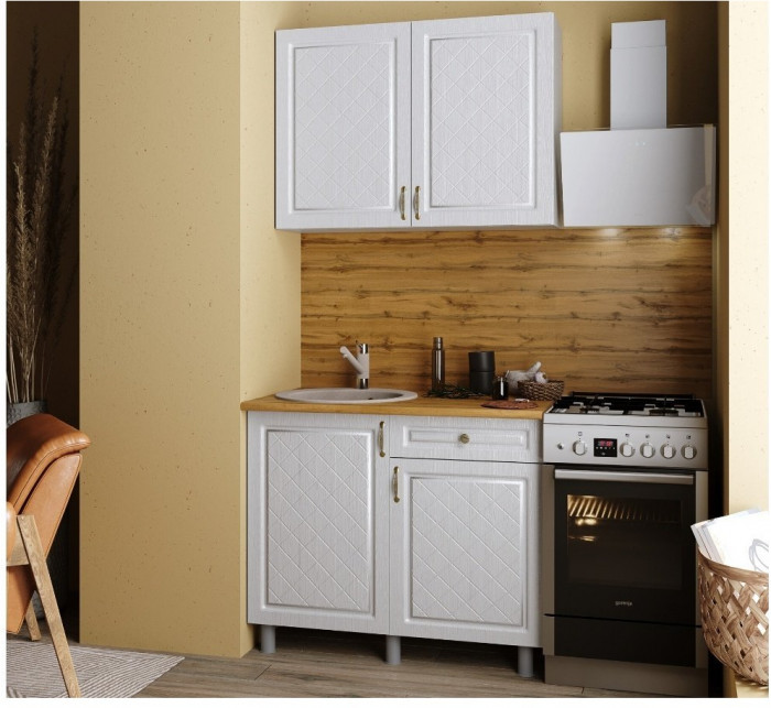 Кухонный гарнитур Версаль 1,0м Арктик/Арктик