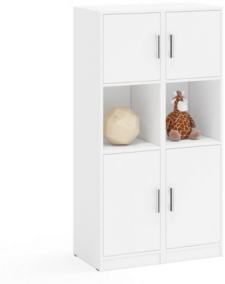 Два Пенала С-МД-СК9П к компьютерному столу С-МД-СК9, цвет белый шагрень, ШхГхВ 86х45х160 см., универсальная сборка