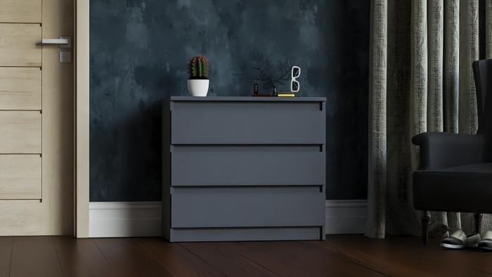 Мори Комод МК800.1, цвет графит, ШхГхВ 80,4х41х73 см.