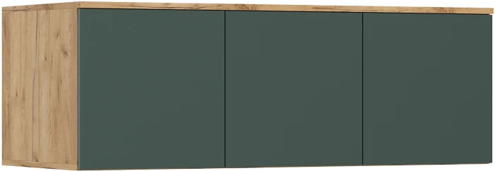 Норд Композиция Шкафов с антресолями + Терминал, Крафт золотой/Изумрудный