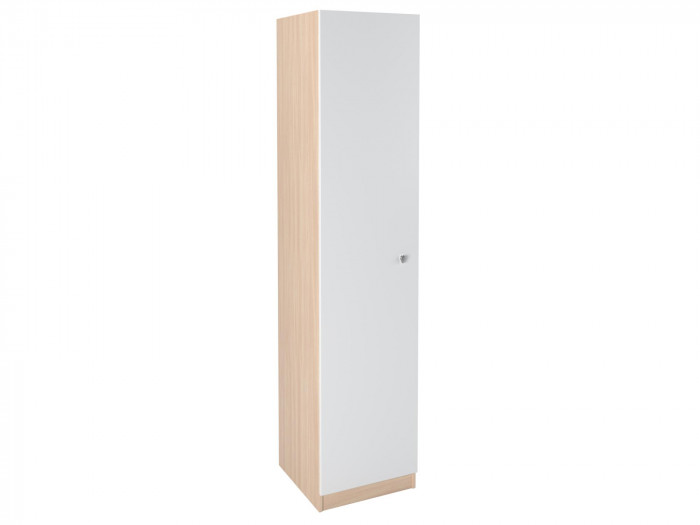Шкаф-пенал закрытый Дуб молочный/Белый