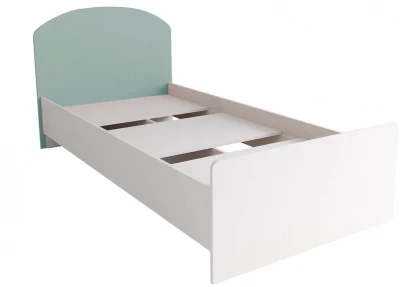 МС Лавис Кровать КРД 900.1 90, Белый/Белый софт / Зеленый софт