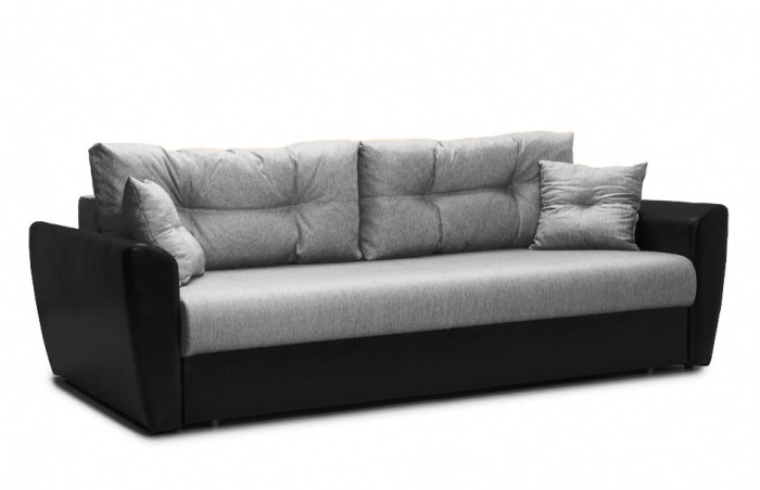 Диван еврокнижка Амстердам 160 рогожка серая НПБ