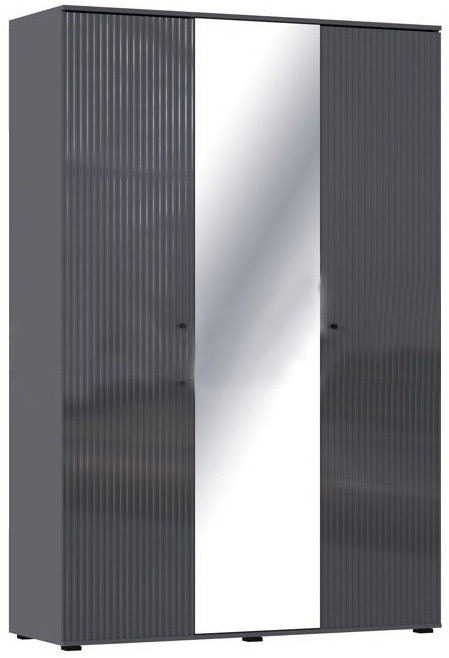 Оливия Шкаф 3-х ств. (Графит, Графит Софт)