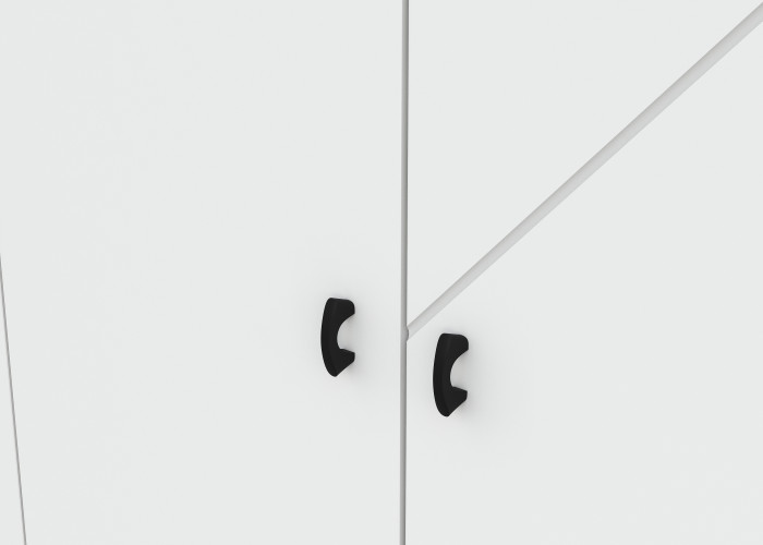 Шкаф трехстворчатый с ящиками Байкал, Дуб Золотой, Белый матовый