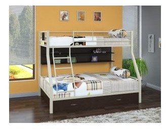 Двухъярусная кровать Гранада-1ПЯ, серый / Венге (Дуб молочный, Коричневый)