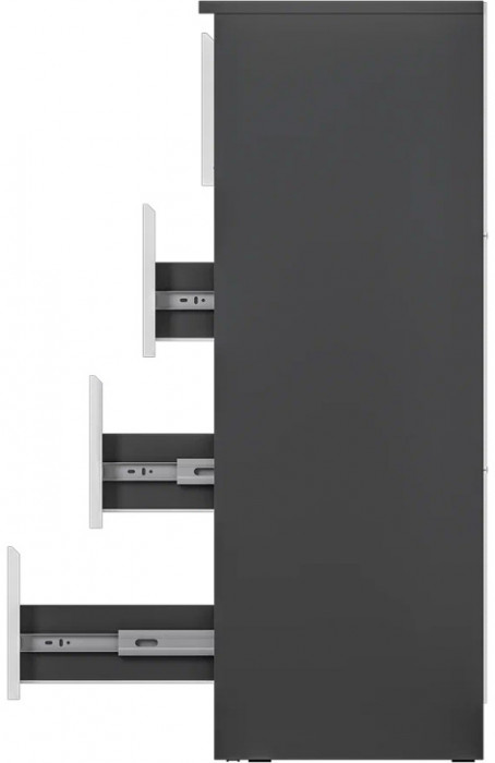 Комод Шарм КМ-02, Графит, Белый