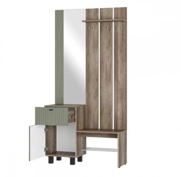 Прихожая "Олива" ПР-04 Дуб каньон/MF12 Эвкалипт софт