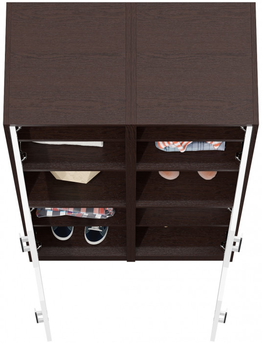 Два Пенала С-МД-СК9П к компьютерному столу С-МД-СК9, цвет венге/белый шагрень, ШхГхВ 86х45х160 см., универсальная сборка