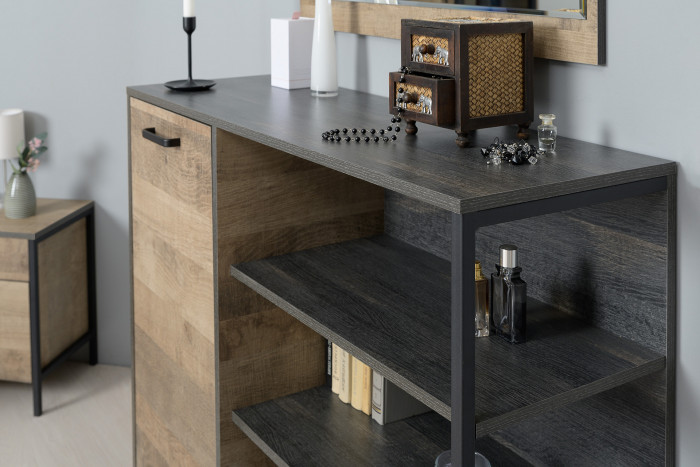 Трувор Гостиная 043, цвет дуб гранж песочный/интра, ШхГхВ 348,8х45,4х210 см., универсальная сборка