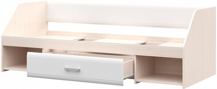 Симба кровать одноярусная (1942*660*840) дуб белфорт/белый глянец