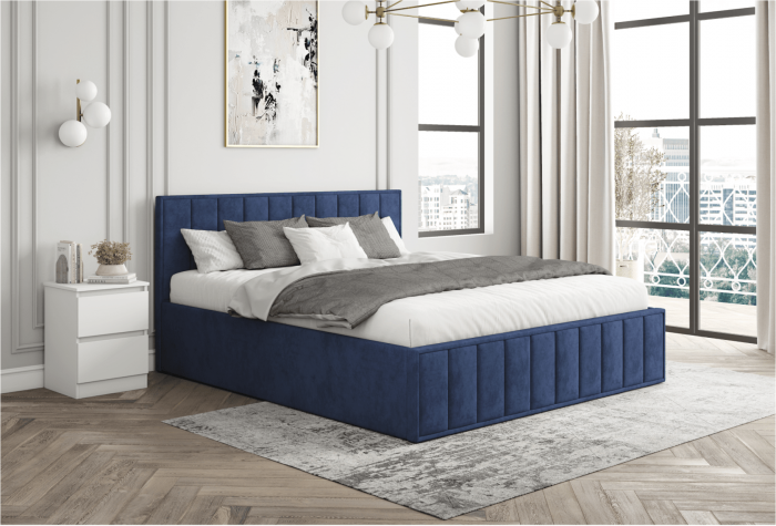 Кровать Лана 140, Синий софт