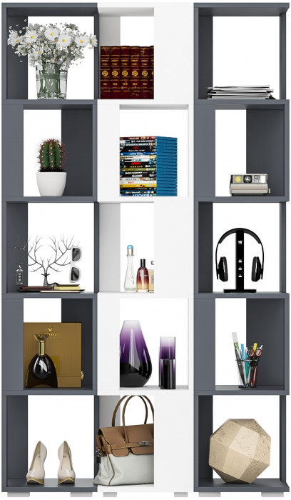 Стеллаж СВК 3 шт., графит/белый