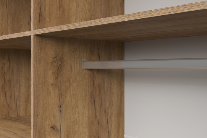 Шкаф четырехстворчатый Байкал, Дуб Золотой, Белый матовый