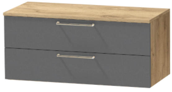 Тумба-5 прикроватная подвесная "Иннэс-7", Крафт золотой/Графит