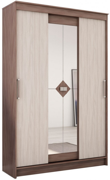 Агат Шкаф-купе, ясень шимо тёмный/шимо светлый