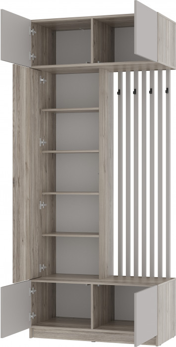 Прихожая "Багира" ПР-03 Дуб смоки/Кашемир