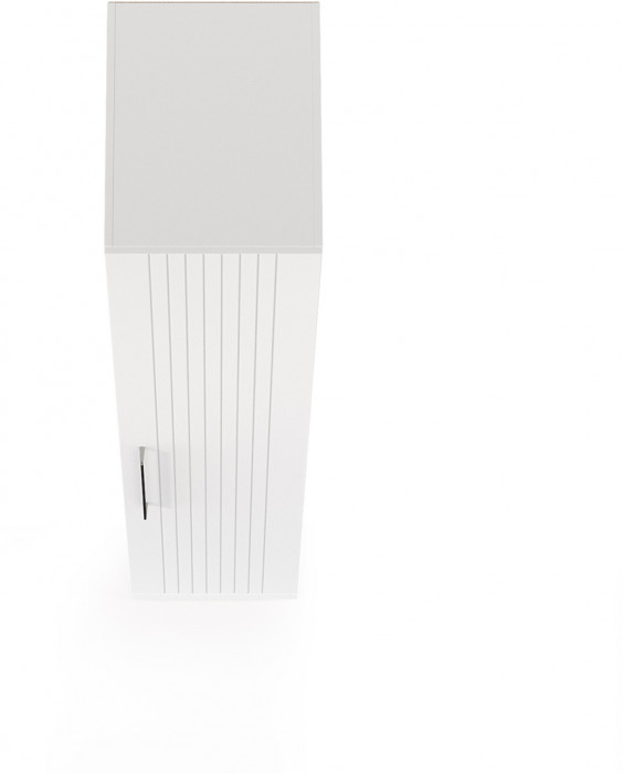 Валенсия Спальня 13.207 Шкаф-пенал, цвет ЛДСП белый шагрень/МДФ белый шагрень, ШхГхВ 42х54,1х225,3 см., универсальная сборка