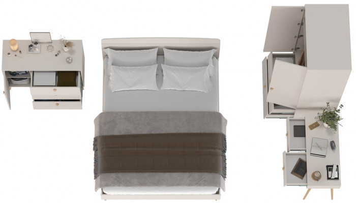 Афина Спальня 06-1600, кашемир серый