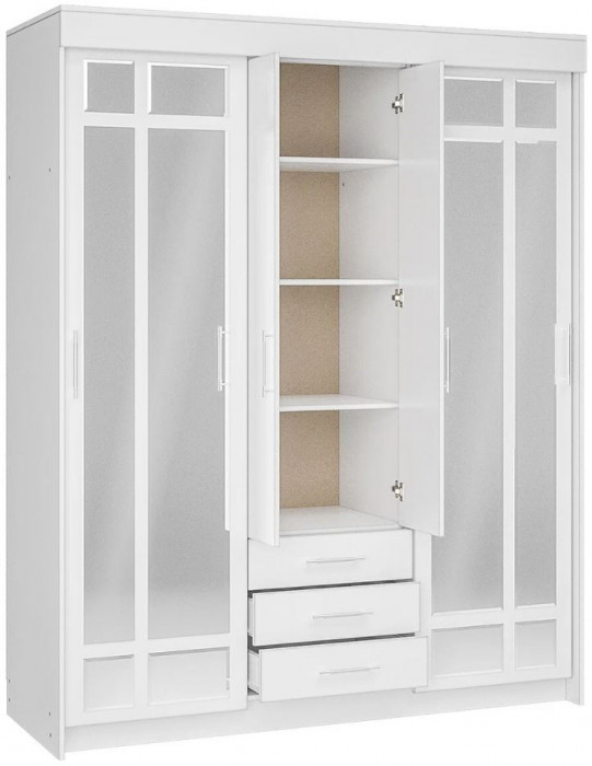 шкаф-купе Фортуна белый/белый