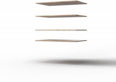 Полка навесная (4 шт) "Герта" - Дуб канзас