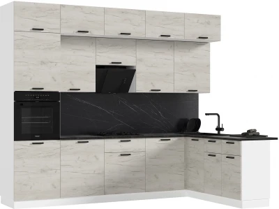 ЛДСП Кухня Рио NEW 3,0х1,8м Компановка №2 дуб крафт белый (кастилло)