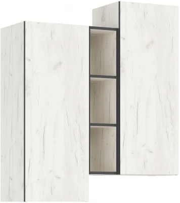 Норд Шкаф подвесной комбинированный, Дуб крафт белый