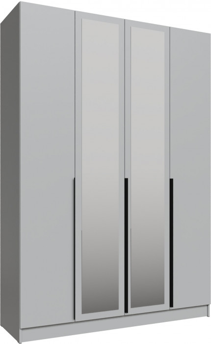 Шкаф Мадрид (1,6) с зеркалом, Камень серый