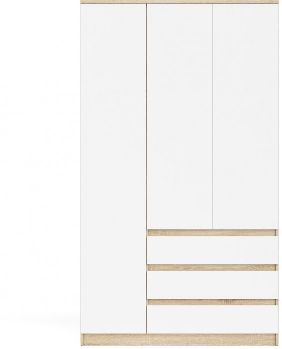 Мори Шкаф МШ1200.1, цвет дуб сонома/белый, ШхГхВ 120,4х50,4х209,6 см., НЕ универсальная сборка