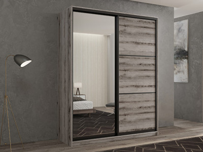 Шкаф-купе Кааппи 2 Эвок Окаменелый 100х45х230 см