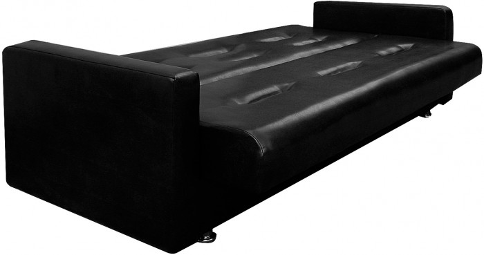 Диван-кровать Аккорд 140х190, книжка, экокожа, цвет черный