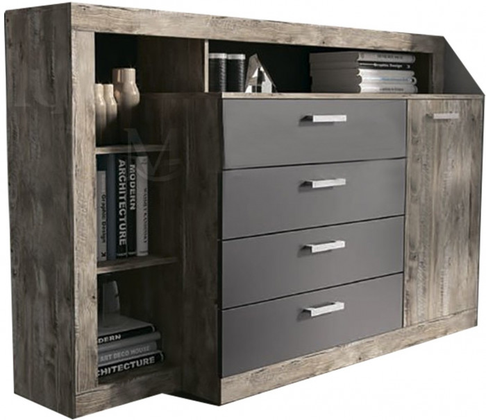 Ангара Комод (Дуб Сонома / белый)