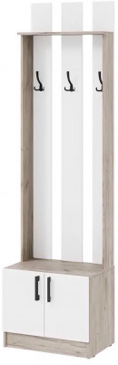 мс для прихожей Вега ВШ-2 дуб крафт серый/белый