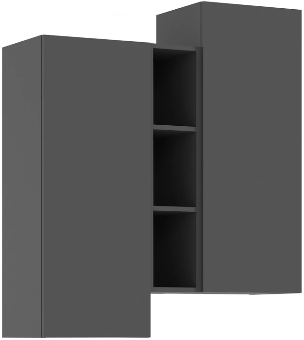 Норд Шкаф подвесной комбинированный, Графит серый