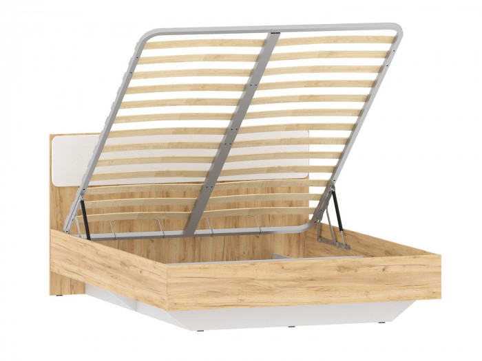 НМ 011.56 Кровать Оттавия Белый/Дуб золотой/Велюр Вивальди 1