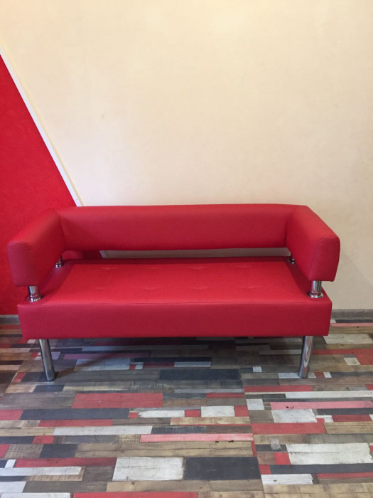 Диван Бизнес 120, экокожа, черный