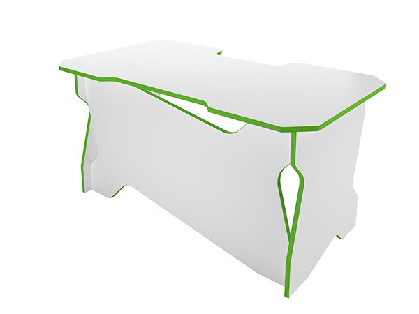 Игровой компьютерный стол RVG Белый/Салатовый 140